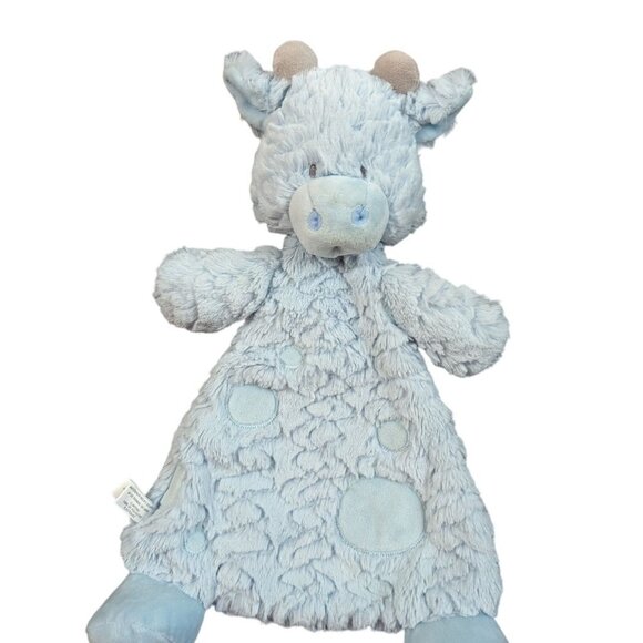 Demdaco Giraffe Plush Lovey Rattle Security Baby Blanket 14" Blue - Picture 3 of 11